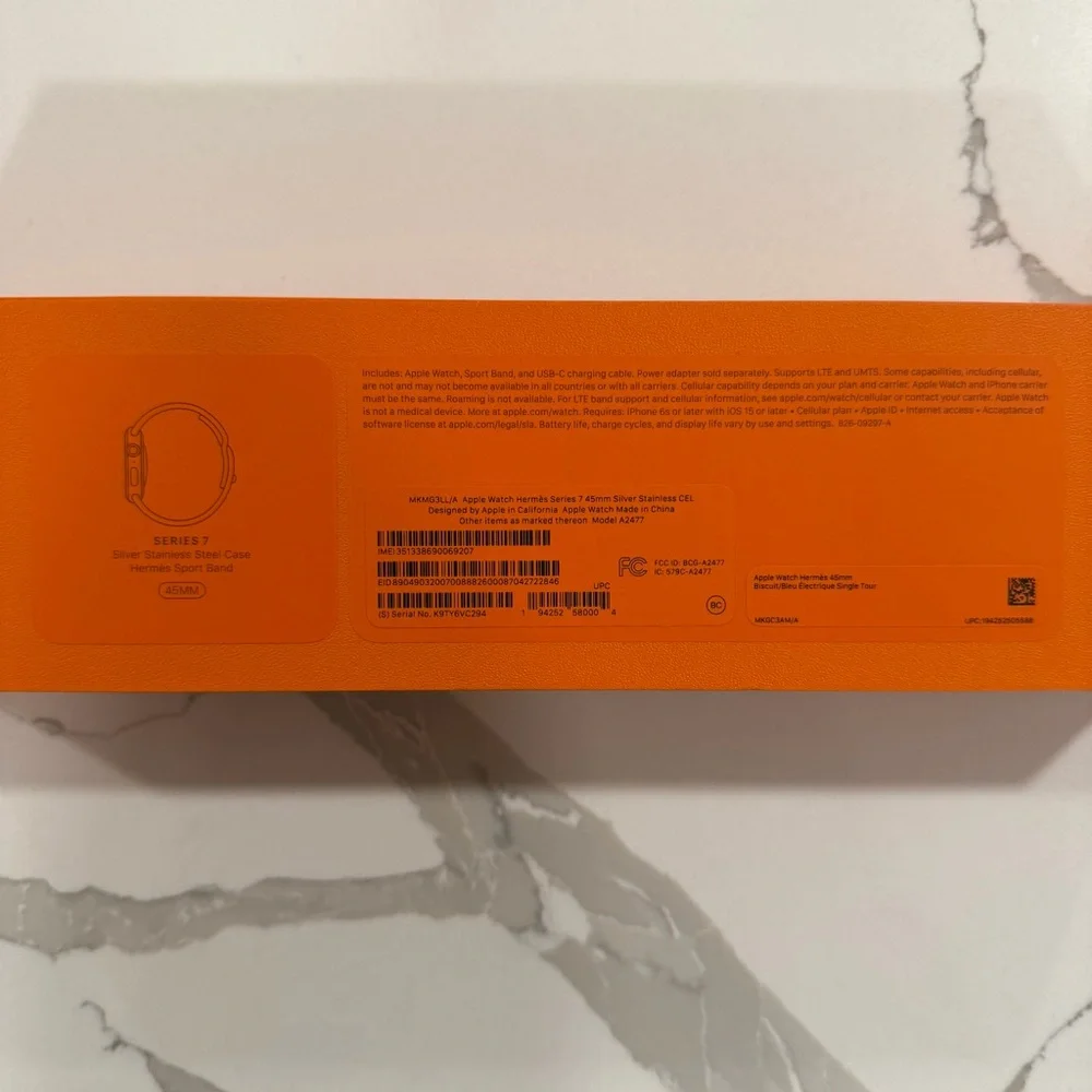 Apple Watch Hermès Series 7 45mm Silver Stainless CEL